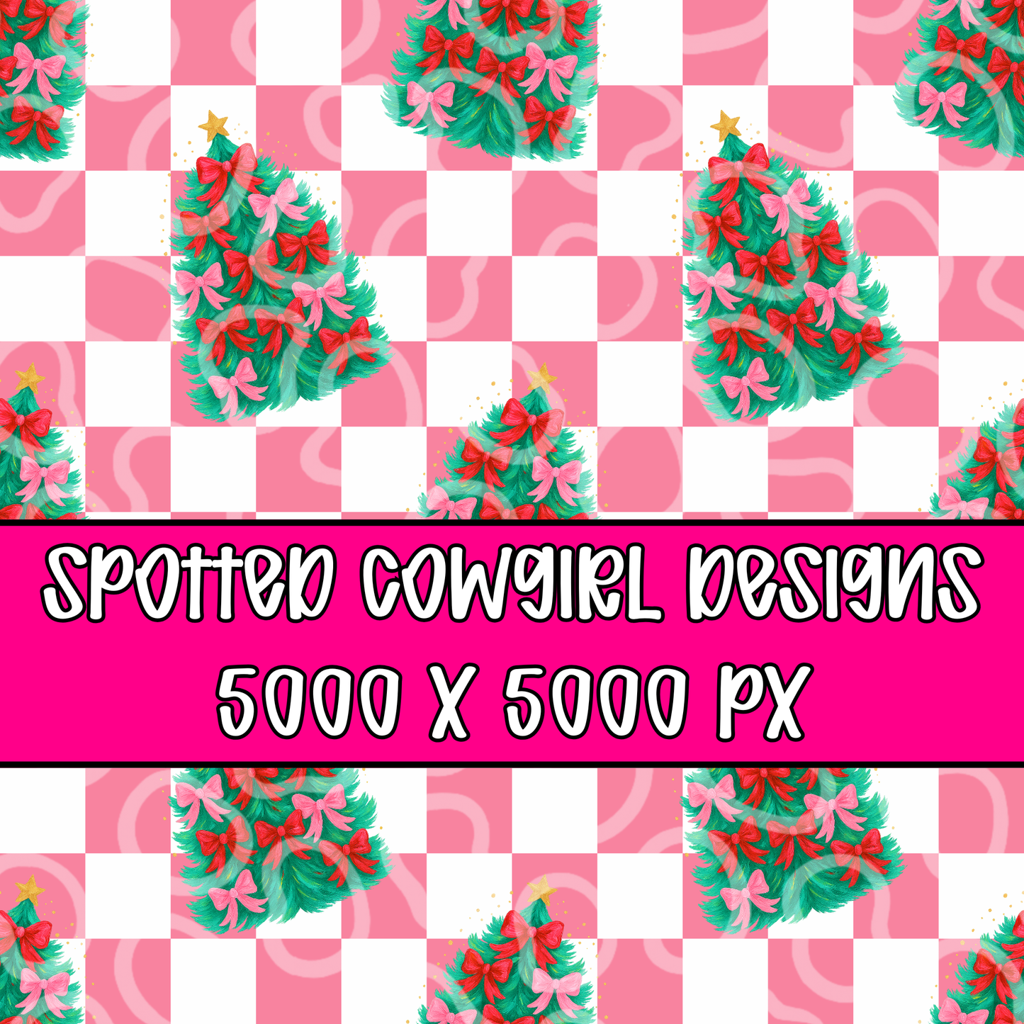 PINK PREPPY CHECKERED CHRISTMAS SEAMLESS FILE