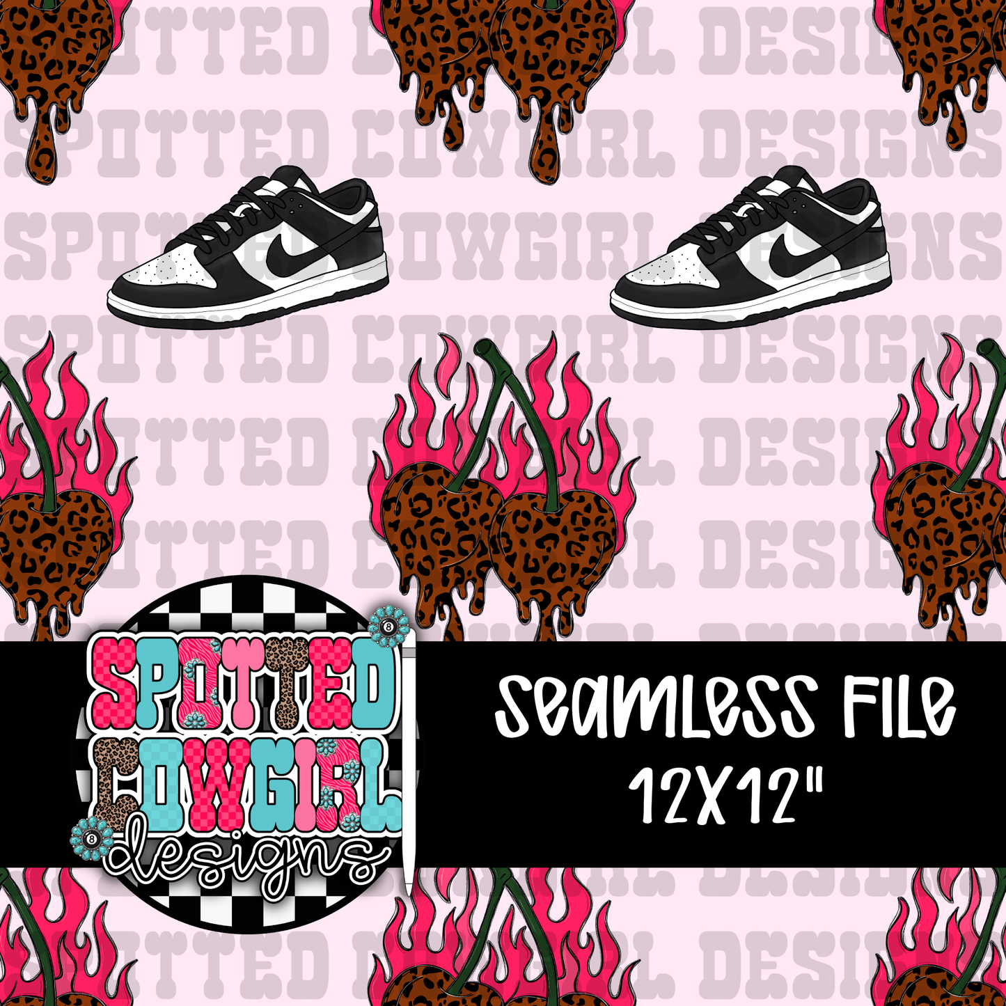 LEOPARD FLAMES AND LOW TOPS SEAMLESS FILE (LIMITED)