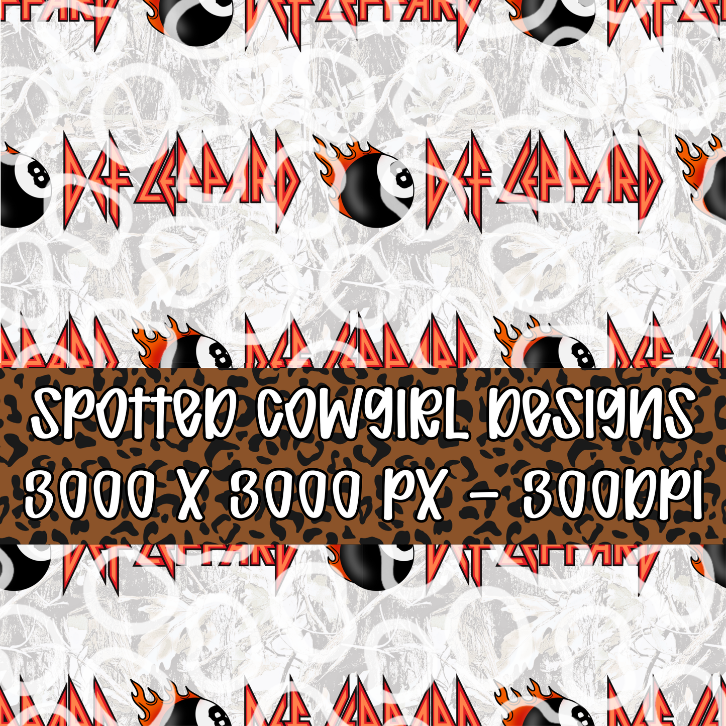 WHITE CAMO LEPARD 8 BALL SEAMLESS FILE