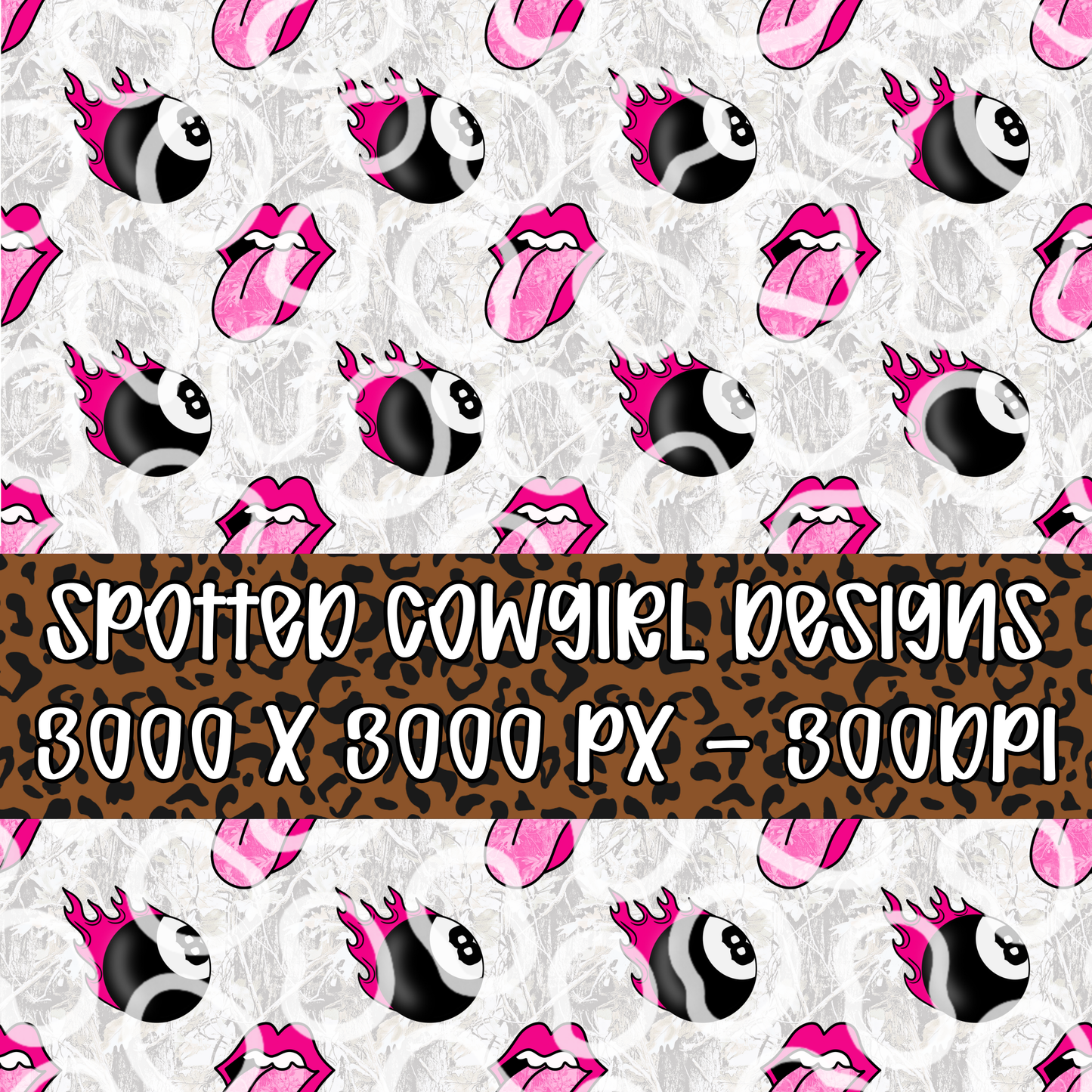 WHITE CAMO TOUNGE 8 BALL SEAMLESS FILE