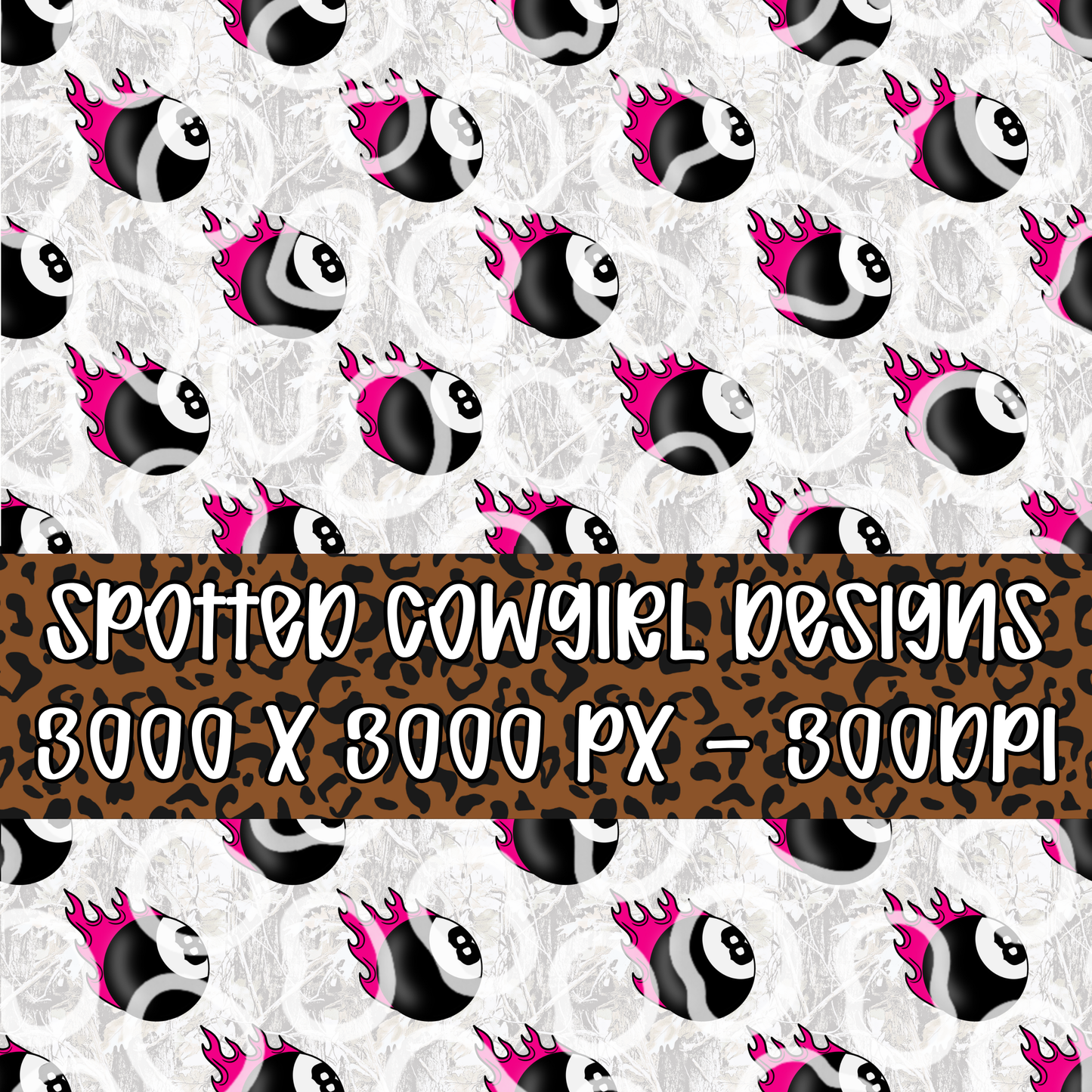 WHITE CAMO 8 BALL SEAMLESS FILE