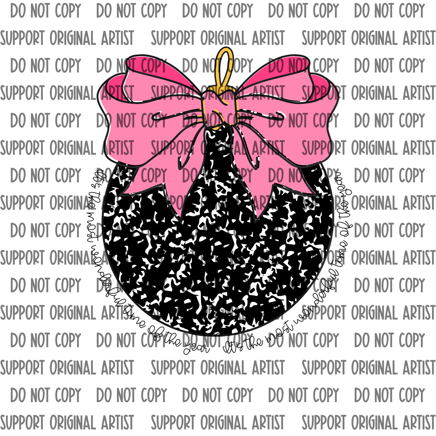 COMPOSITION BOOK W PINK BOW ITS THE MOST WONDERFUL TIME OF THE YEAR PNG