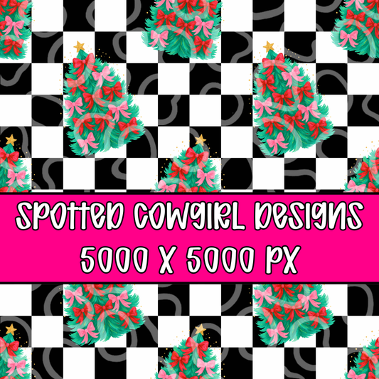PREPPY CHECKERED CHRISTMAS SEAMLESS FILE