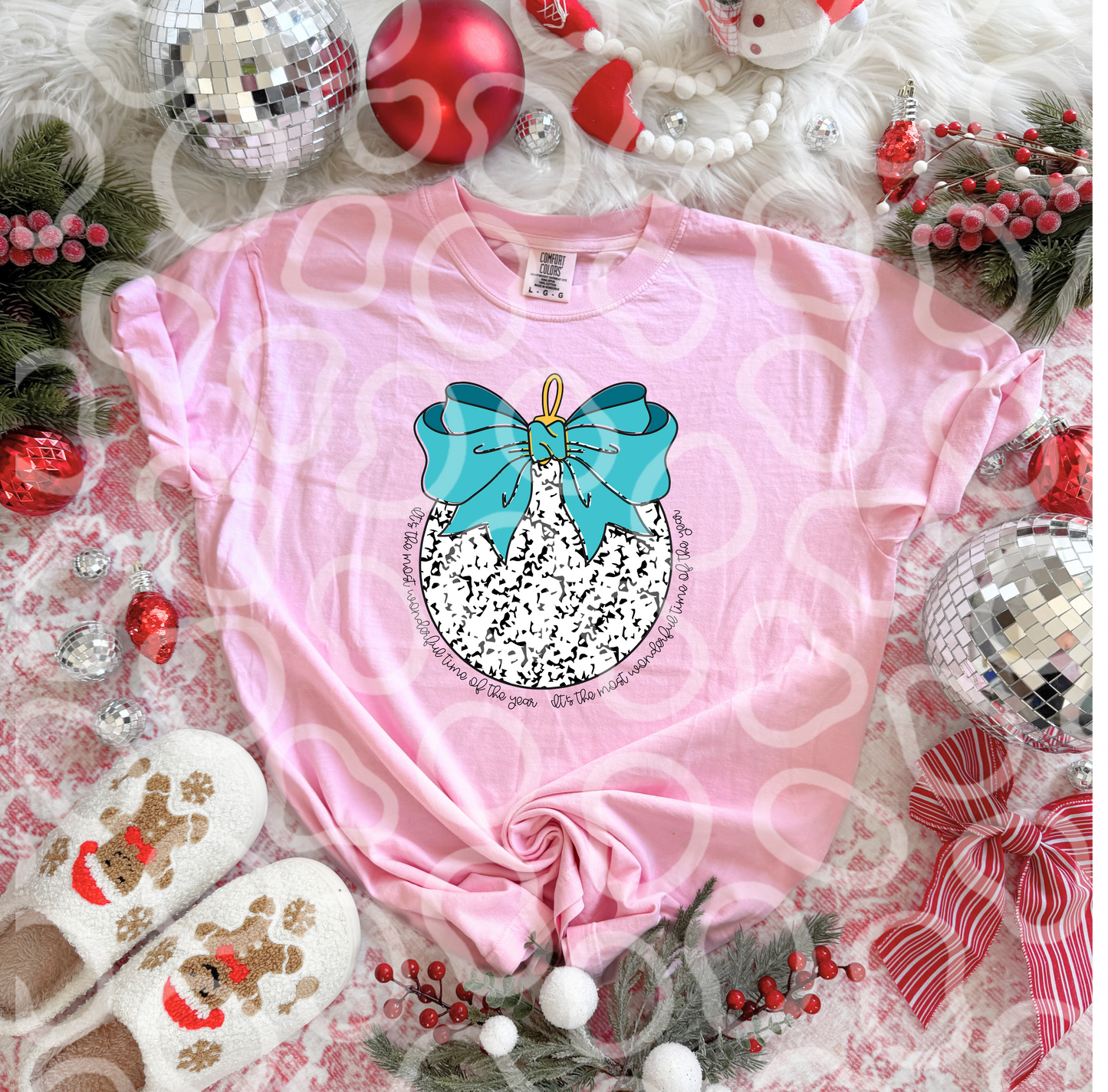 WHITE COMPOSITION BOOK W DARK BLUE BOW ITS THE MOST WONDERFUL TIME OF THE YEAR PNG