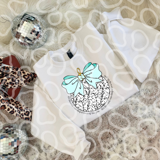 WHITE COMPOSITION BOOK W TEAL BOW ITS THE MOST WONDERFUL TIME OF THE YEAR PNG