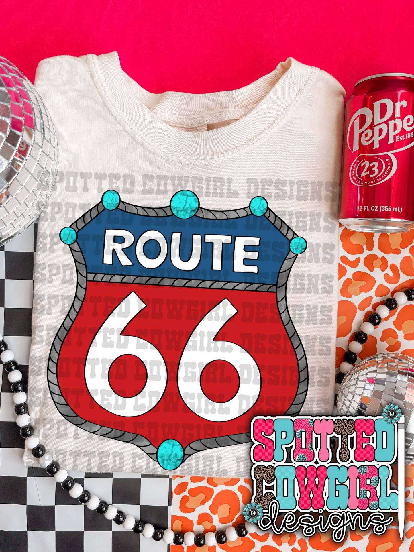 ROUTE 66 TURQUOISE PNG OR CLIPART (LIMITED)