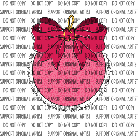 PINK CHEETAH ITS THE MOST WONDERFUL TIME OF THE YEAR PNG